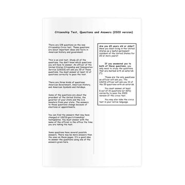 Citizenship Questions and Answers